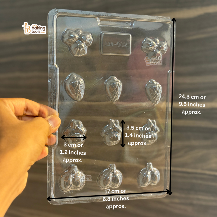 Fruit Shaped Chocolate Mould – Strawberry, Mango, Apple & Grapes | LM-032