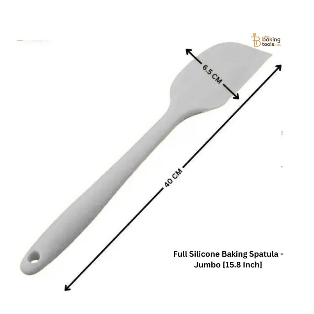 Full Silicone Baking Spatula - Jumbo [15.8 Inch] _  Measuring 15.5 inches