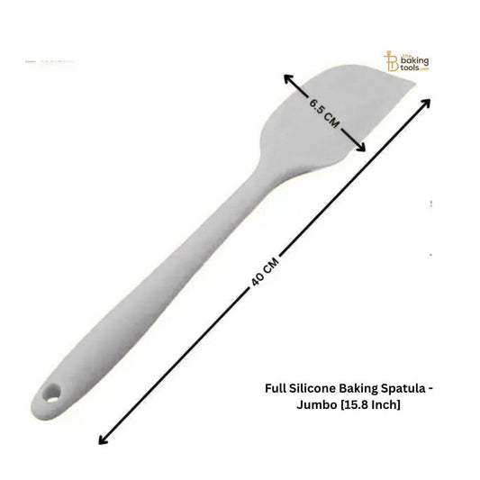 Full Silicone Baking Spatula - Jumbo [15.8 Inch] _  Measuring 15.5 inches