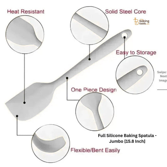 Full Silicone Baking Spatula - Jumbo [15.8 Inch] _  The Baking Tools Jumbo Spatula