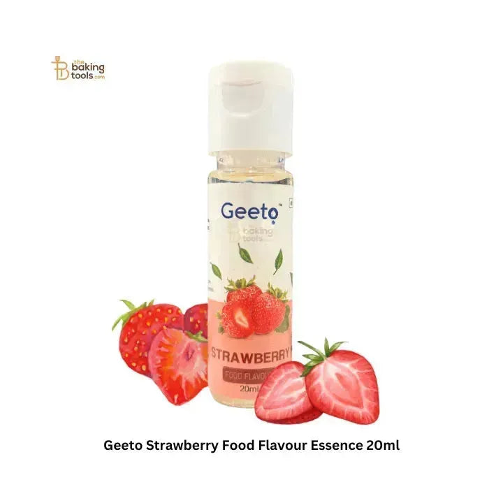Geeto Strawberry Food Flavour Essence 20ml - thebakingtools.com