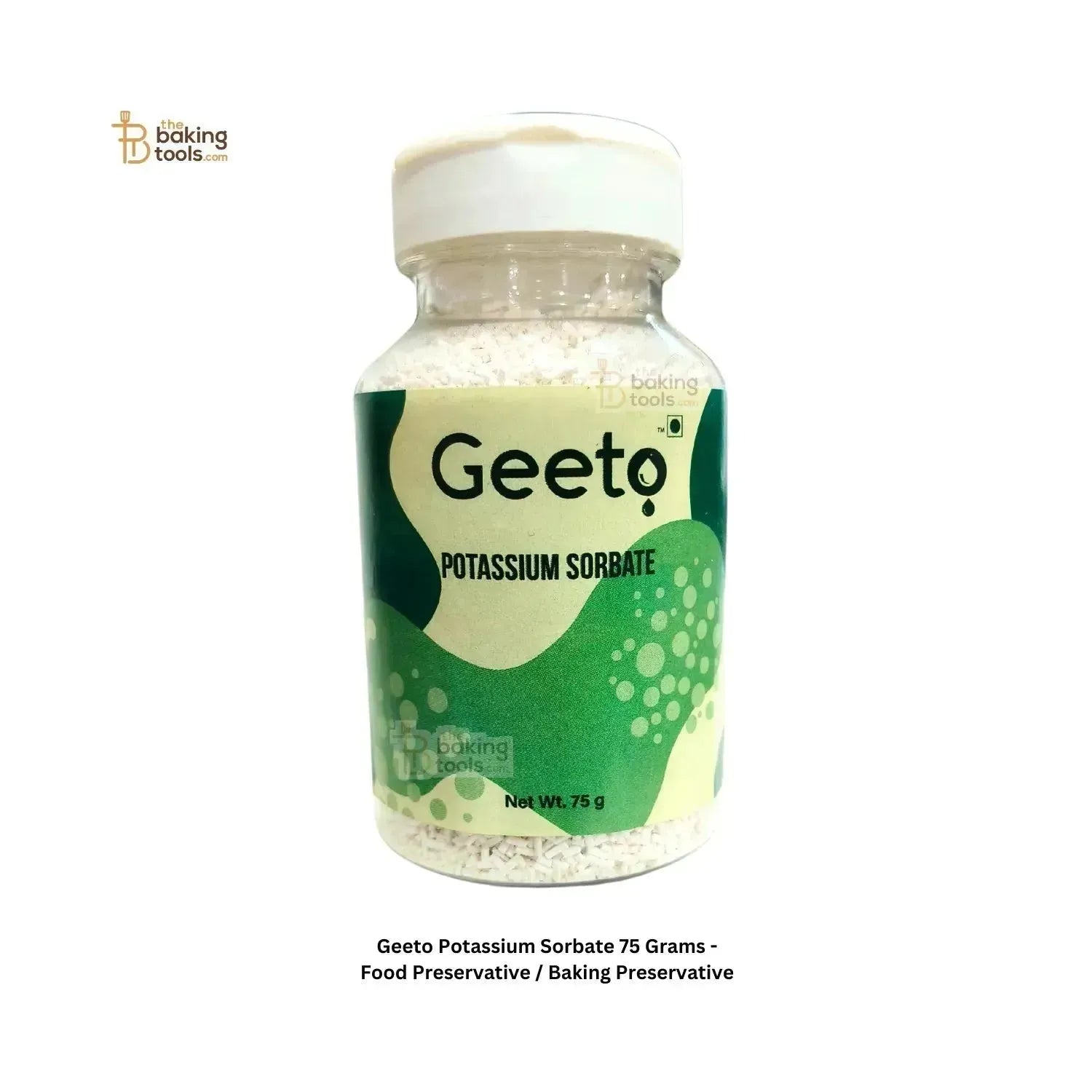 Geeto Potassium Sorbate 75 Grams - Food Preservative / Baking Preservative - thebakingtools.com