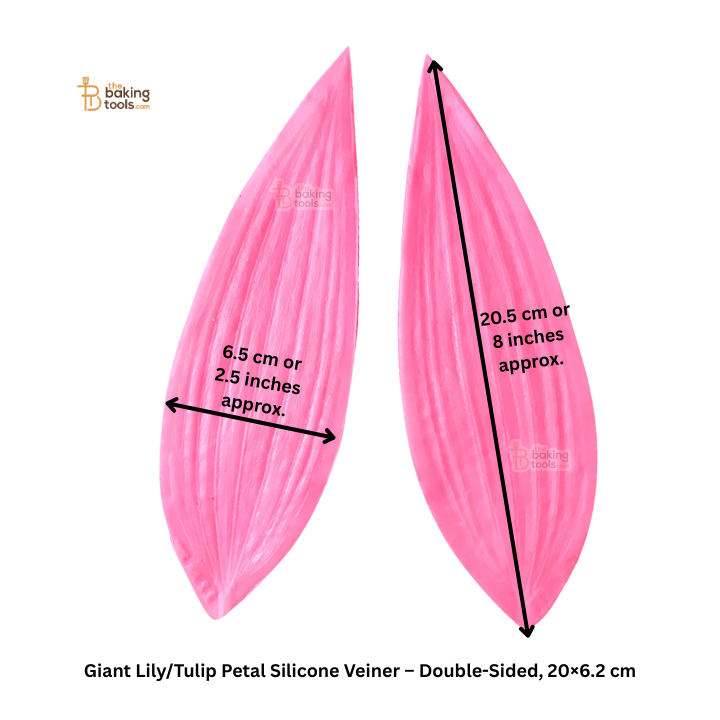 Giant Lily/Tulip Petal Silicone Veiner – Double-Sided, 20×6.2 cm | #808
