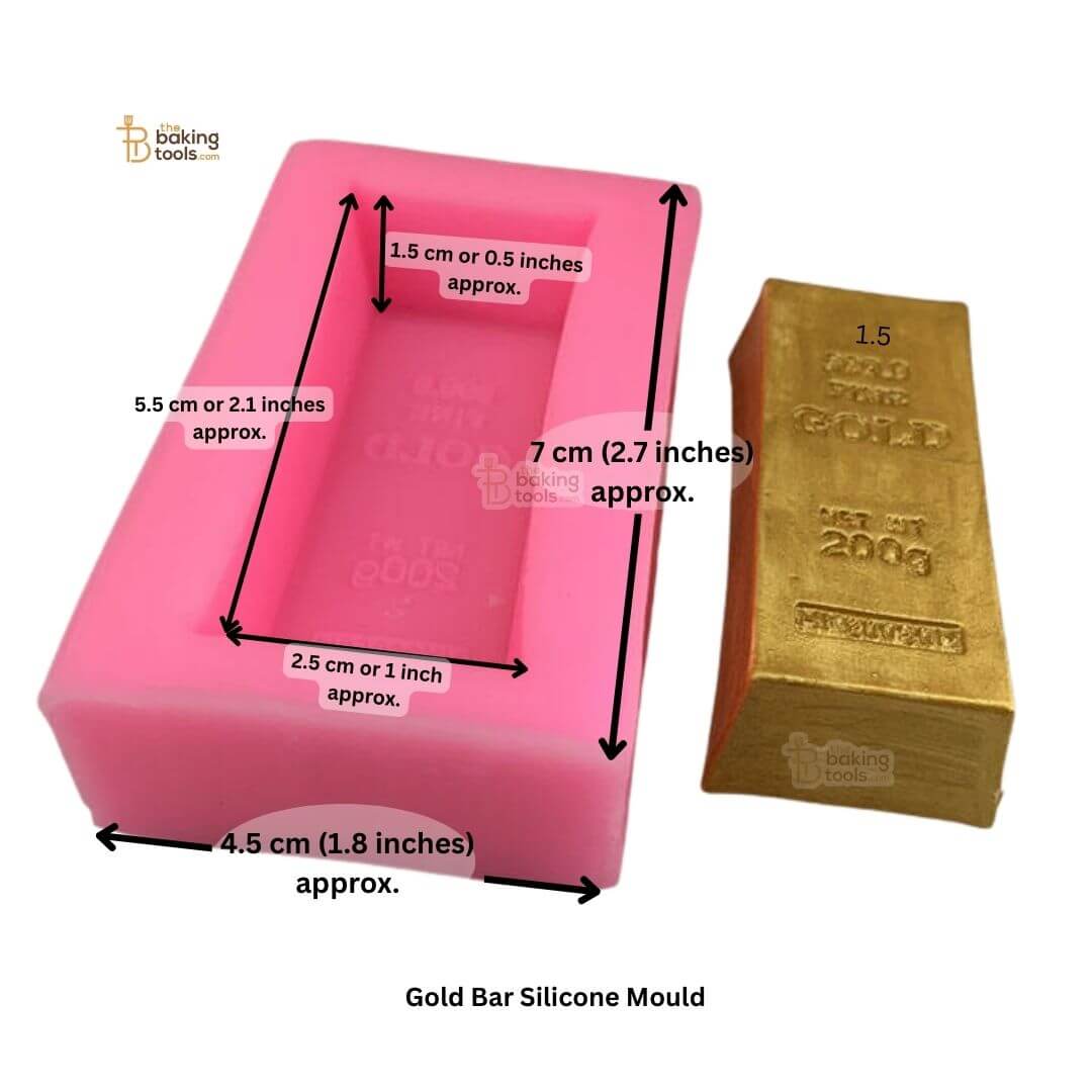 Gold Bar Silicone Gum Paste Mould_2