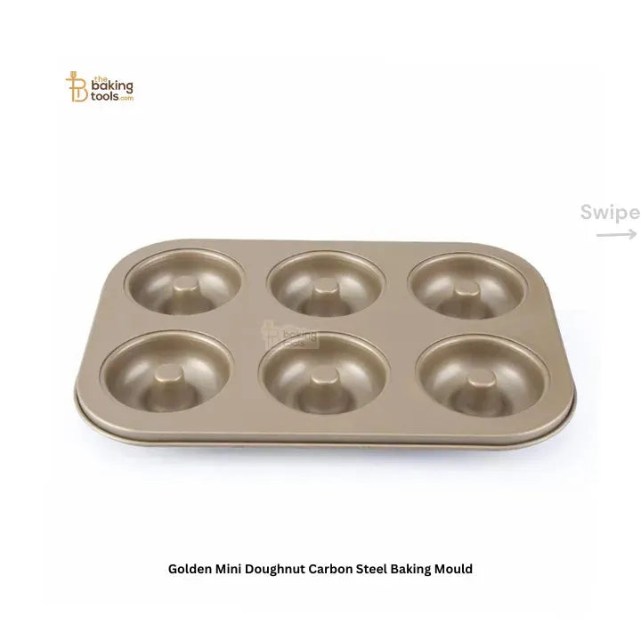 Golden Mini Doughnut Carbon Steel Baking Mould