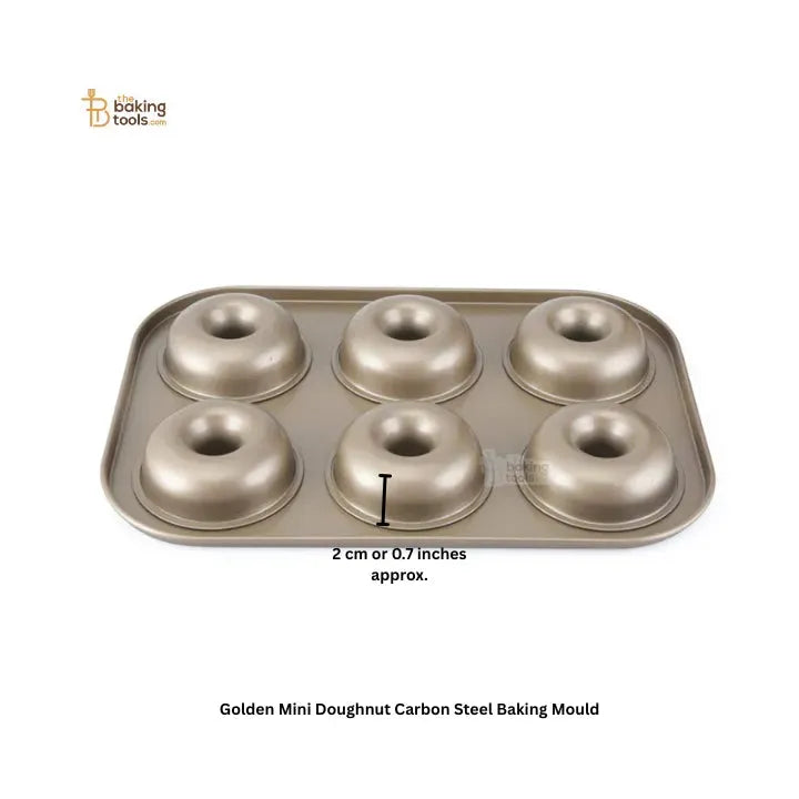 Golden Mini Doughnut Carbon Steel Baking Mould