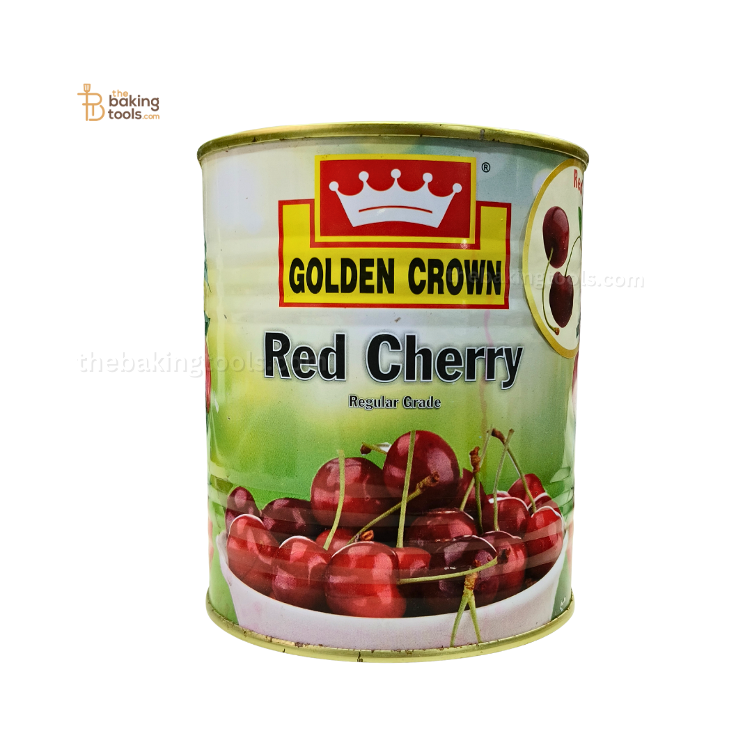 Golden Crown Red Cherry with Stem  _ the baking tools