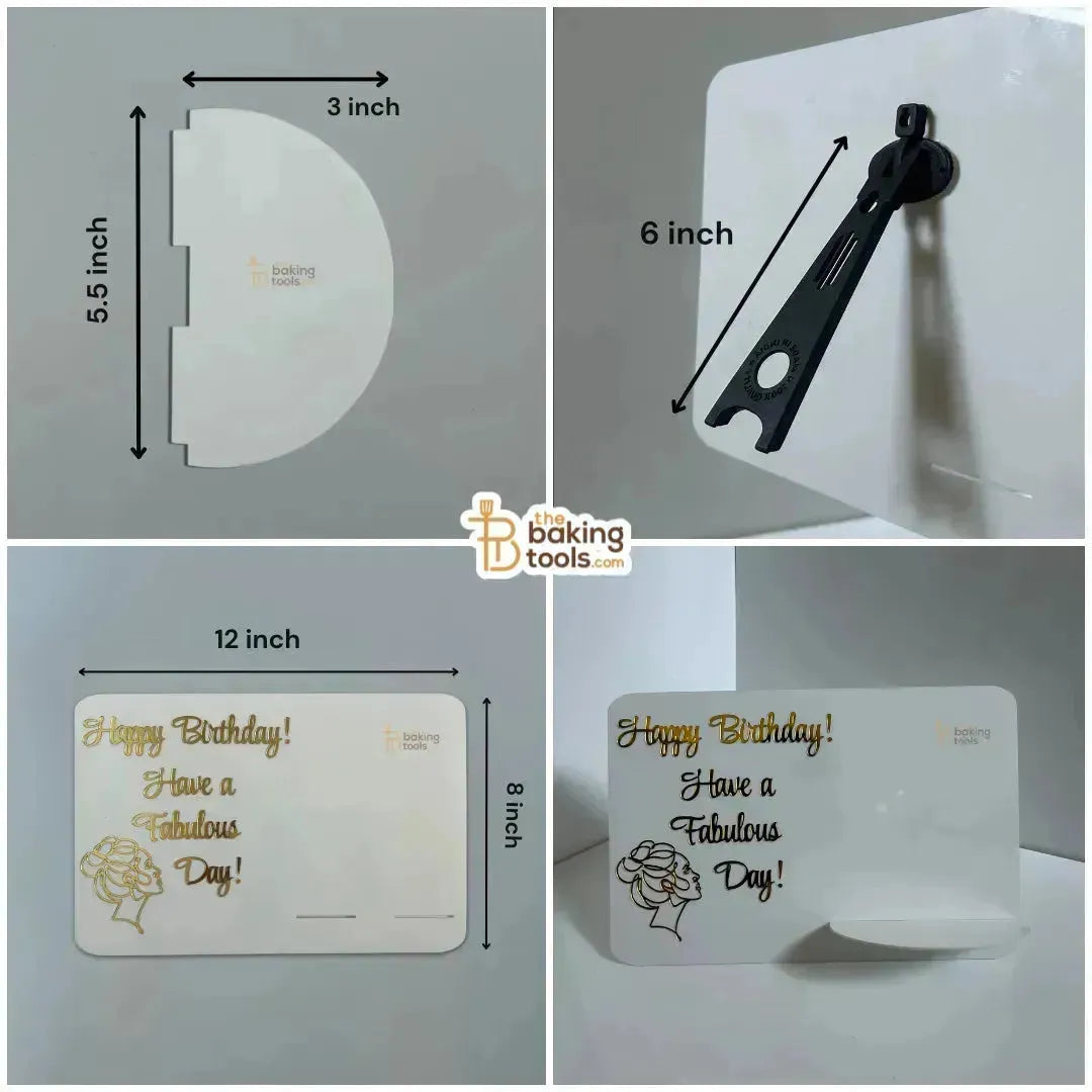 Gravity Defying Cake Stand | Trending Frame Cake Stand for Half Cake Trend - thebakingtools.com