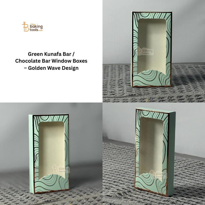 Green Kunafa Bar / Chocolate Bar Window Boxes – Golden Wave Design