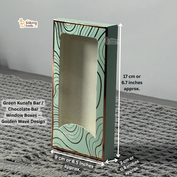 Green Kunafa Bar / Chocolate Bar Window Boxes – Golden Wave Design
