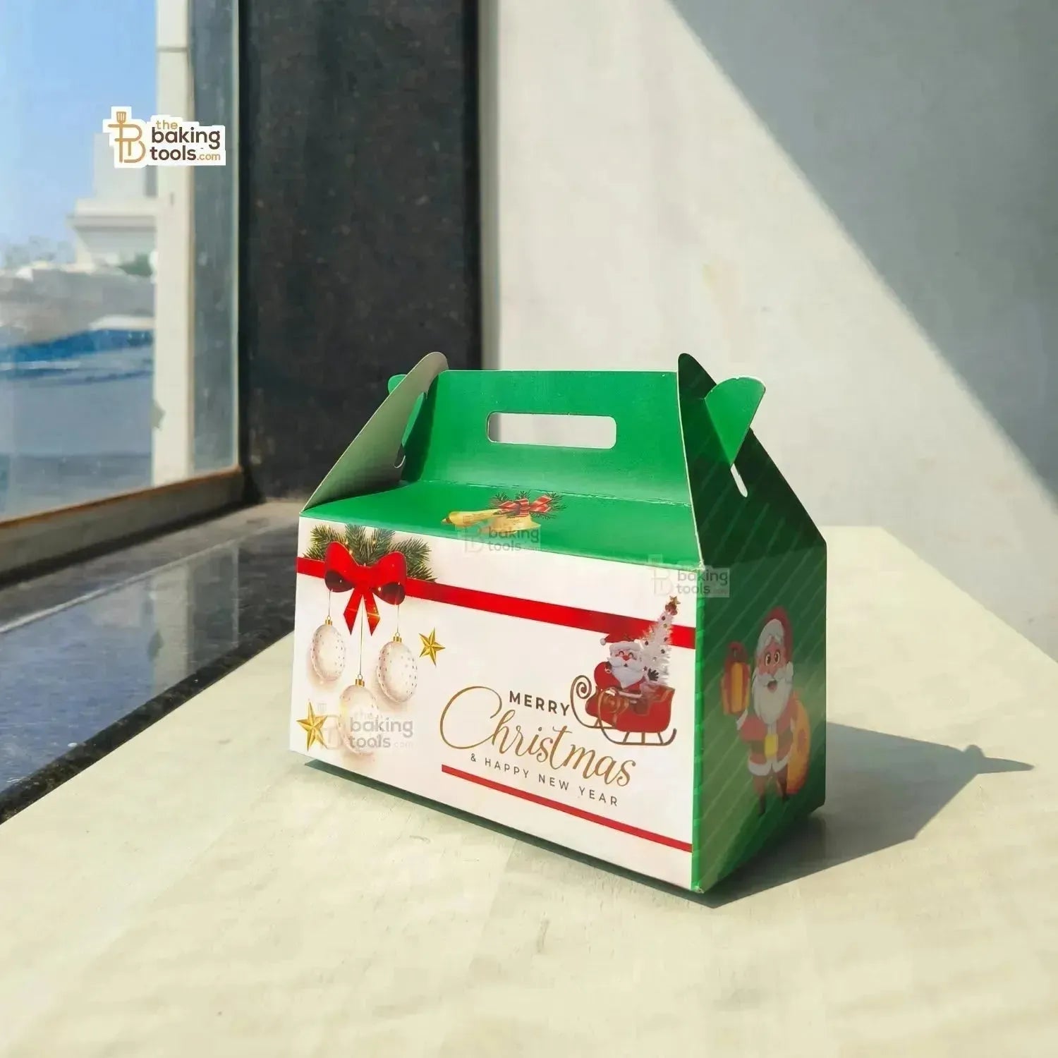 Green Merry Christmas Chocolate Box Xmas Chocolate Gift Hamper Box - Pack of 10 Pcs - thebakingtools.com