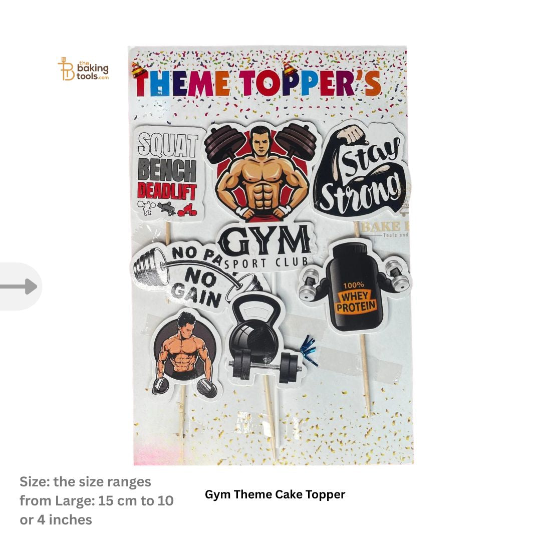 Gym Theme Cake Topper