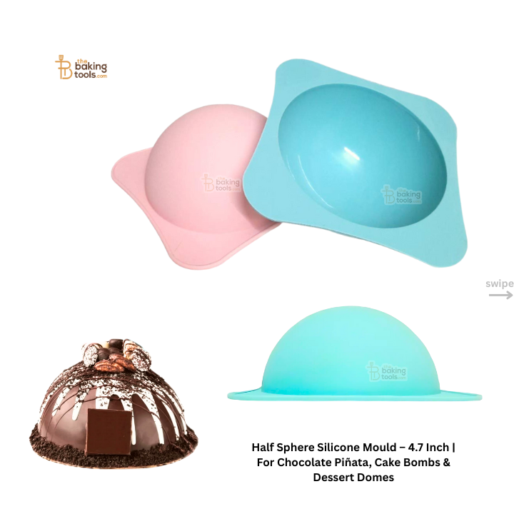 Half Sphere Silicone Mould – 4.7 Inch | For Chocolate Piñata, Cake Bombs & Dessert Domes