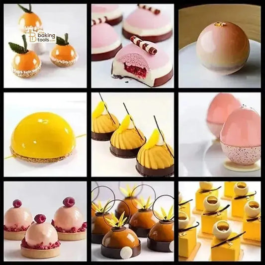 Half Ball Shape Silicone Chocolate Mould 6 cavity Half Sphere Chocolate Mould - thebakingtools.com
