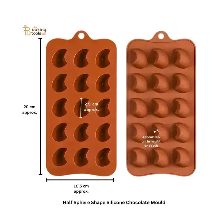 Half Sphere Shape Silicone Chocolate Mould - thebakingtools.com