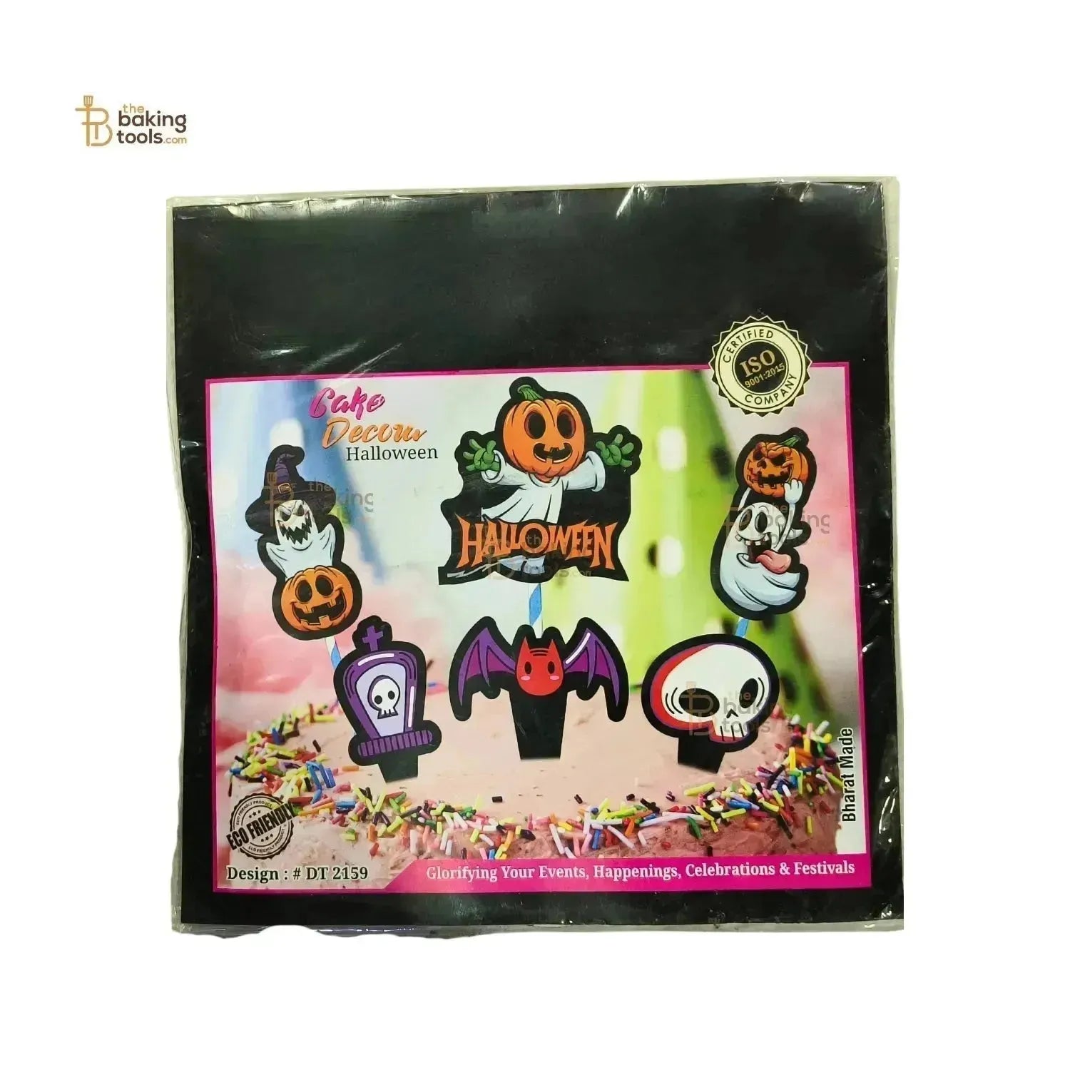 Halloween Theme Cake Topper (Set of 6 Pcs) Halloween Cake Decoration - thebakingtools.com