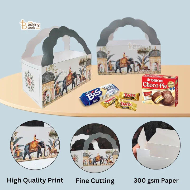 Hamper Box – Royal Elephant Design (Pack of 10) #1667 A