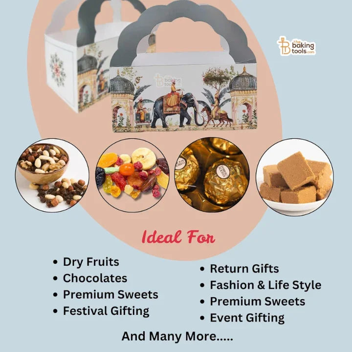 Hamper Box – Royal Elephant Design (Pack of 10) #1667 A