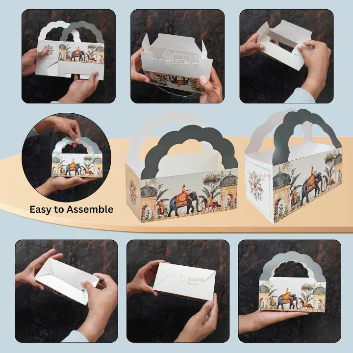 Hamper Box – Royal Elephant Design (Pack of 10) #1667 A