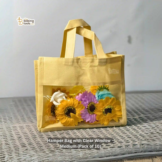 Hamper Bag with Clear Window Medium, Size 12x4.5x9 