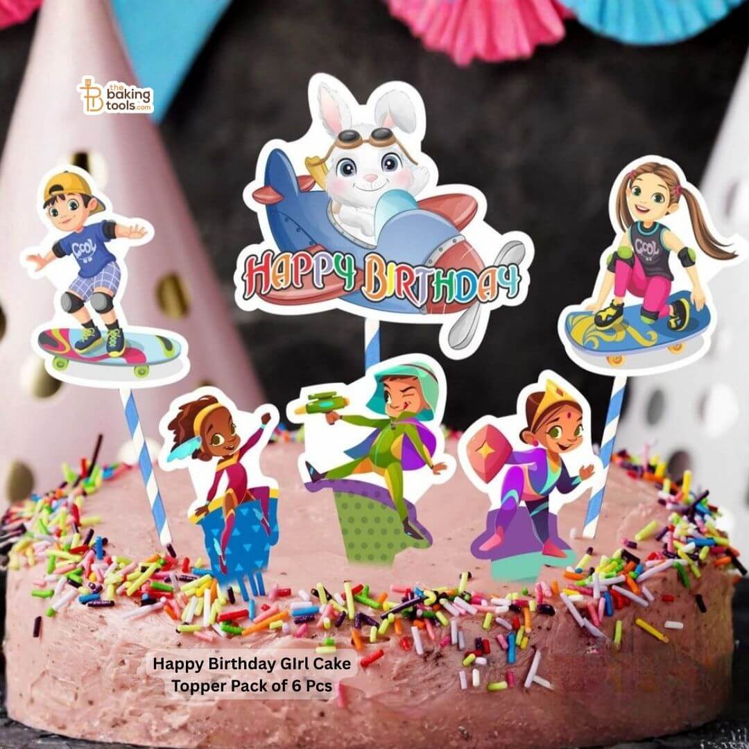 Happy Birthday Adventure Kids Theme Cake Topper