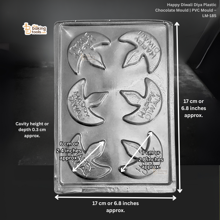 Happy Diwali Diya Plastic Chocolate Mould | PVC Mould – LM-185