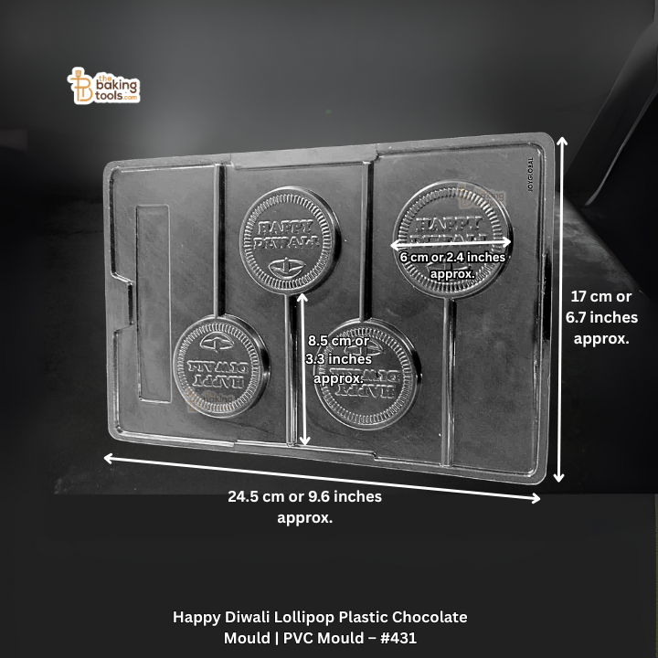 Diwali Coin Plastic Chocolate Mould | Happy Diwali PVC Mould – #431