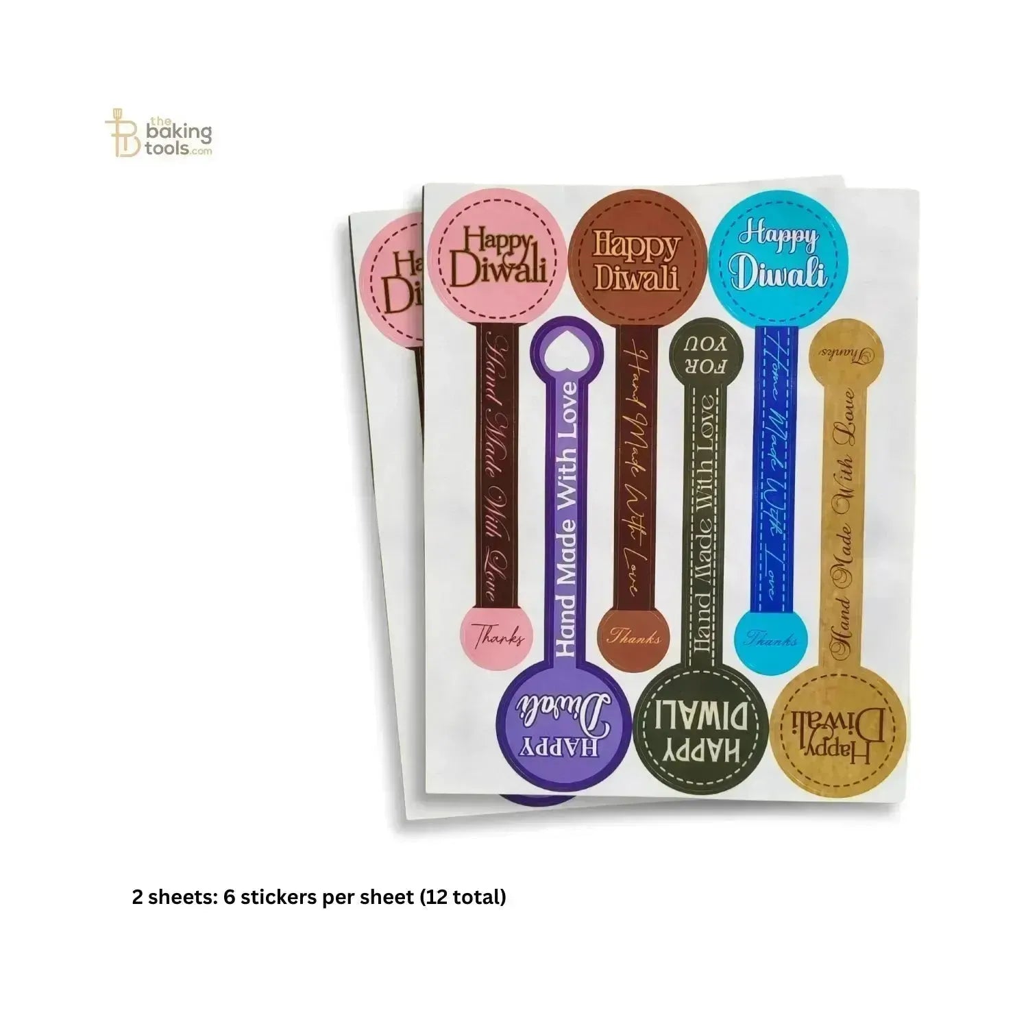 Happy Diwali Thank You Stickers Seal Tamper Proof Jar Label - 002 - thebakingtools.com