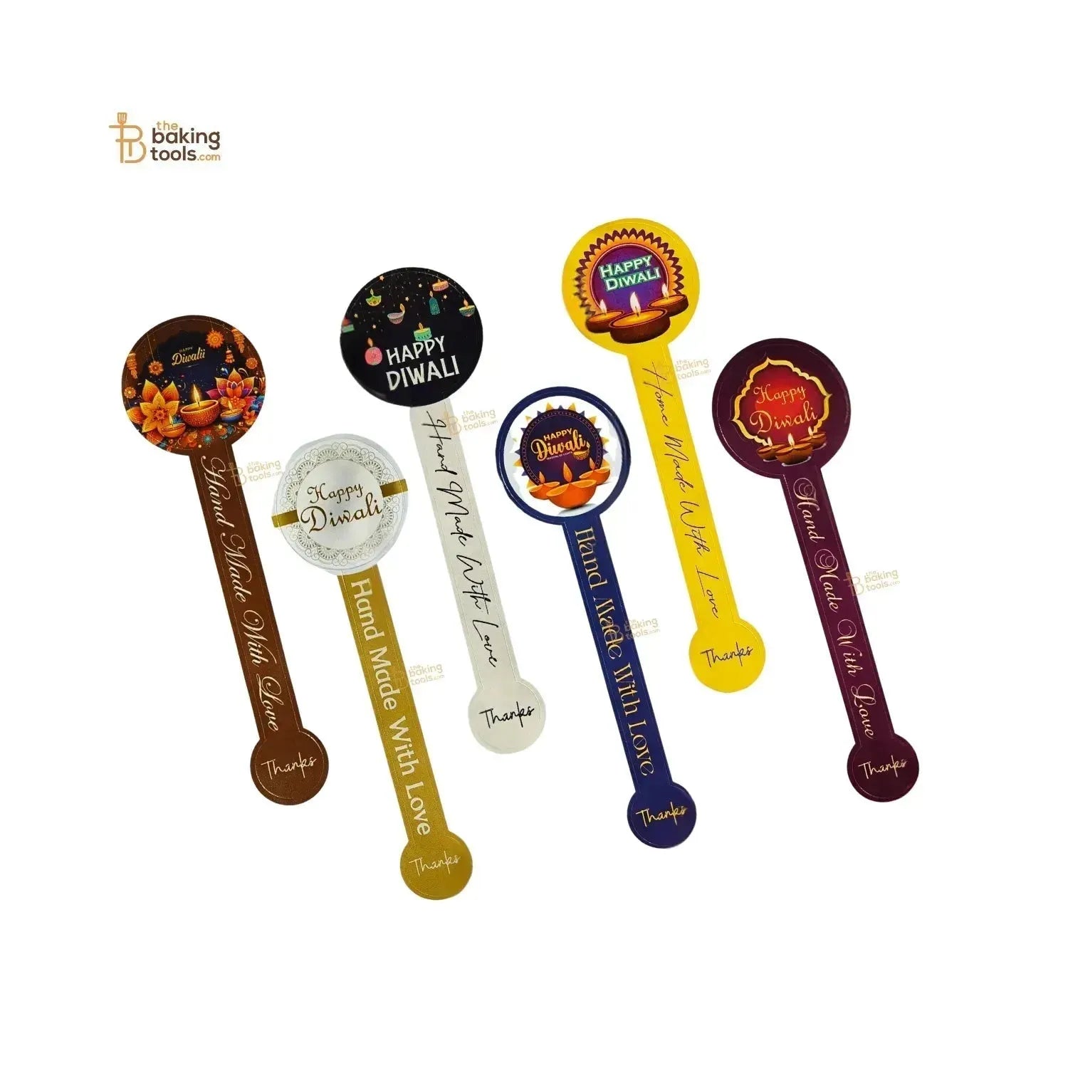 Happy Diwali Thank You Stickers Seal Tamper Proof Jar Label - 001 - thebakingtools.com