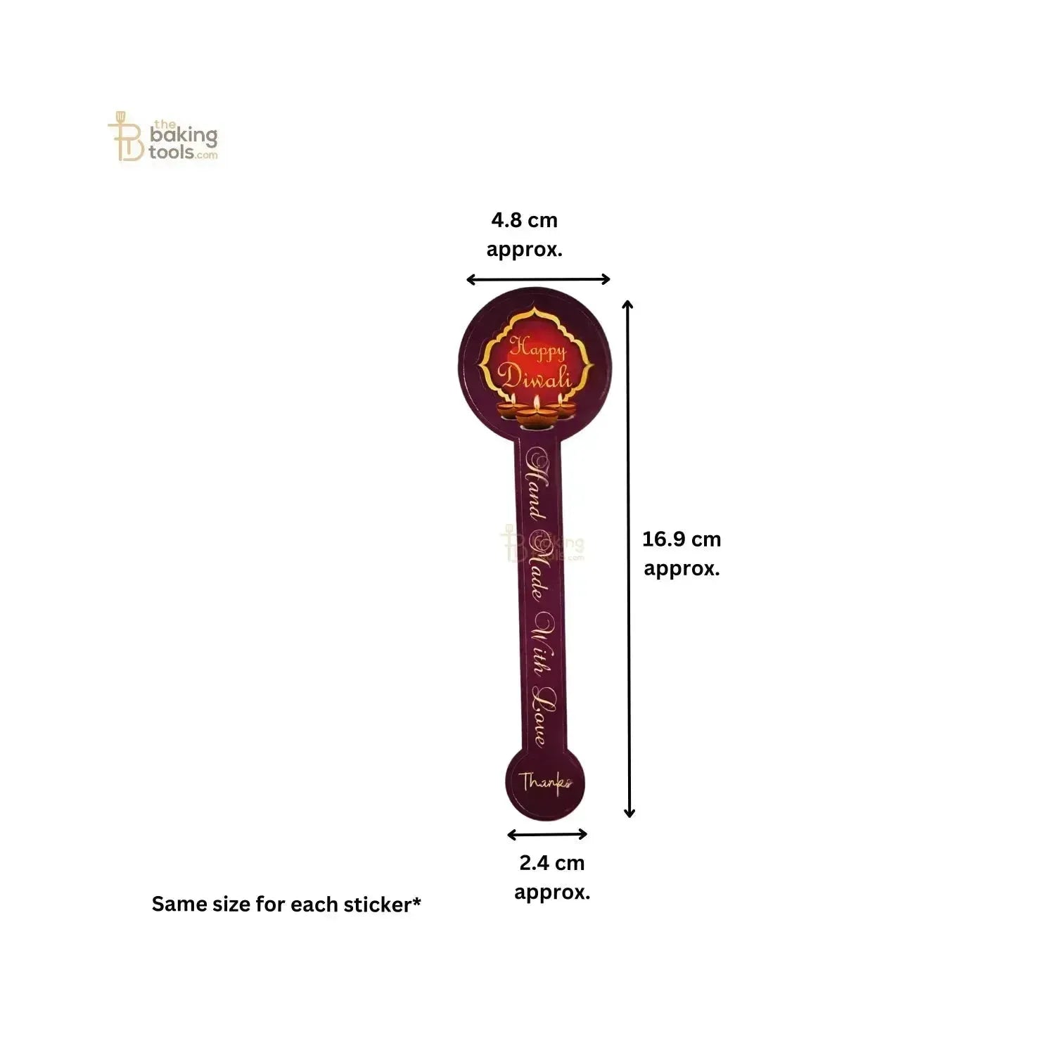 Happy Diwali Thank You Stickers Seal Tamper Proof Jar Label - 001 - thebakingtools.com