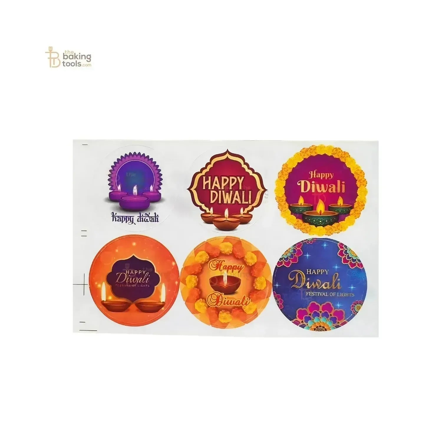 thumbnail image 2 of 24 X Personalised Happy Diwali Stickers – Mithai Box Sweet Treats – 45mm, Green Diva Design 2 of 6