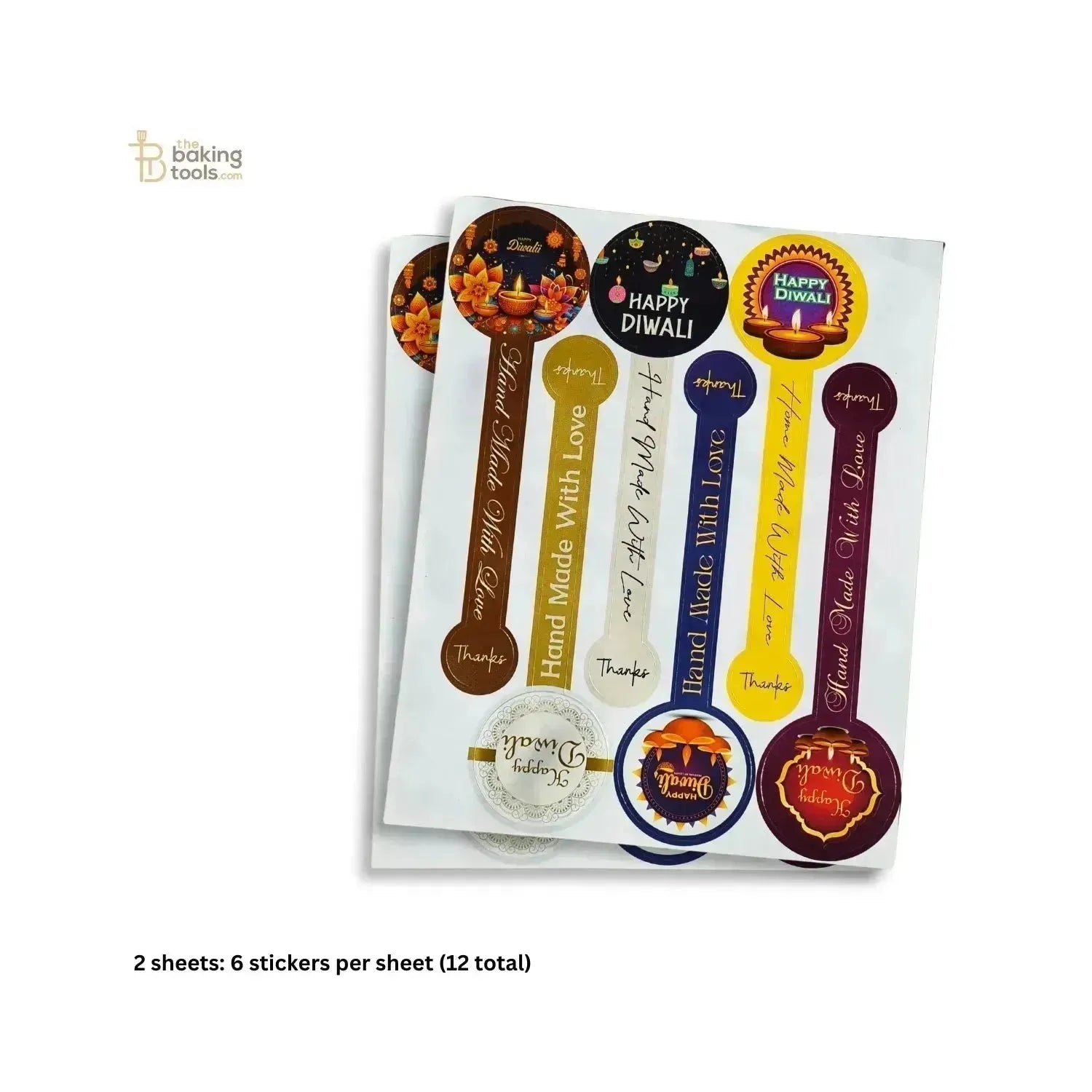 Happy Diwali Thank You Stickers Seal Tamper Proof Jar Label - 001 - thebakingtools.com