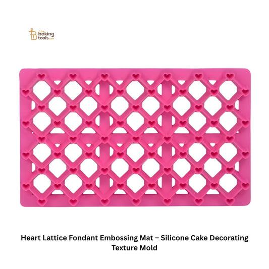 Heart Lattice Fondant Embossing Mat – Silicone Cake Decorating Texture Mold _  The Baking Tools