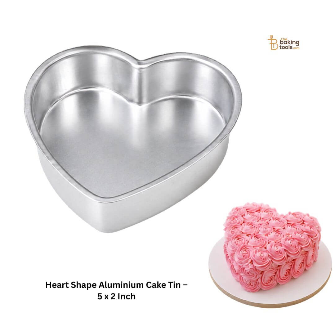 Heart Shape Aluminium Cake Tin – 5 x 2 Inch Baking Pan (No Damage Claim)
