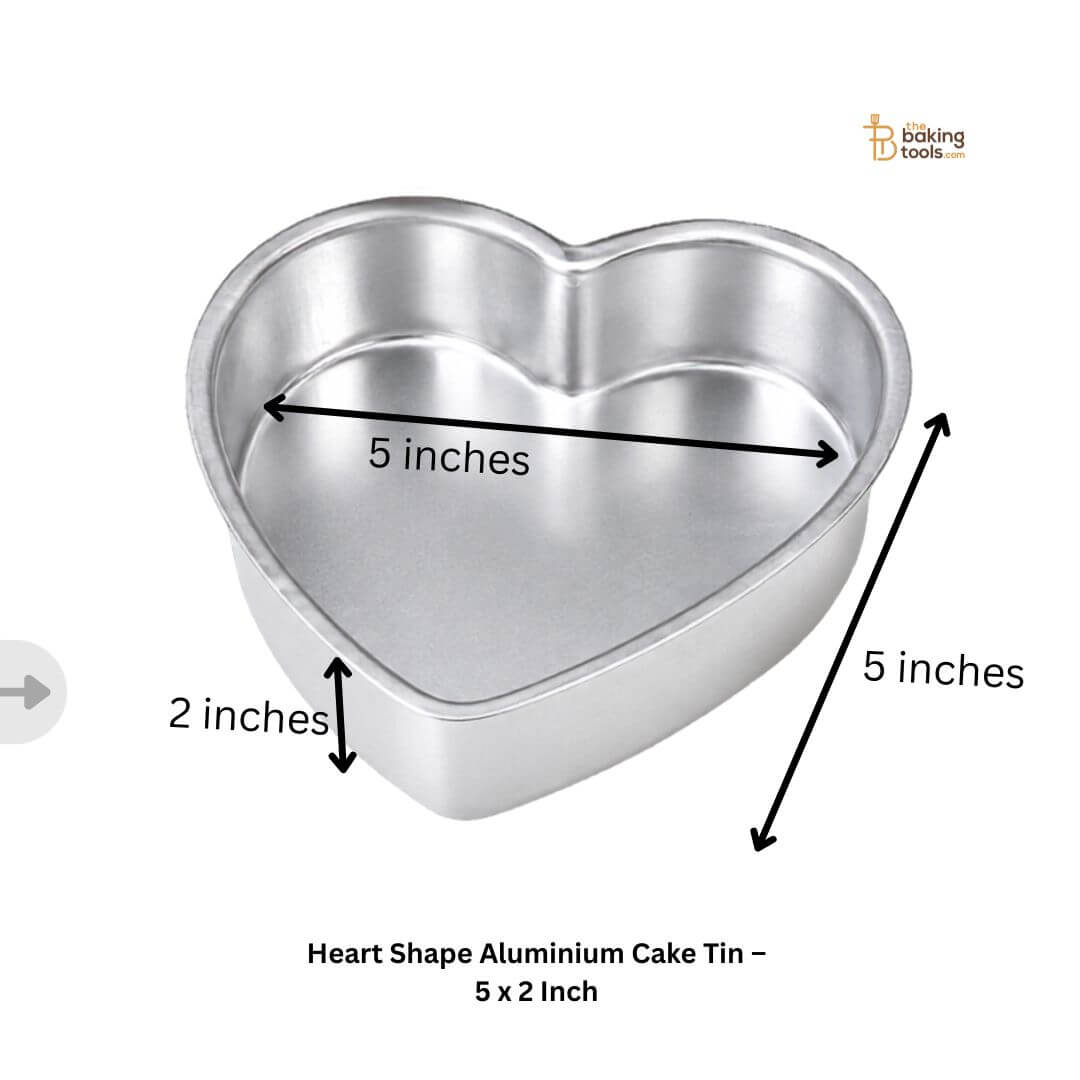 Heart Shape Aluminium Cake Tin – 5 x 2 Inch Baking Pan (No Damage Claim)