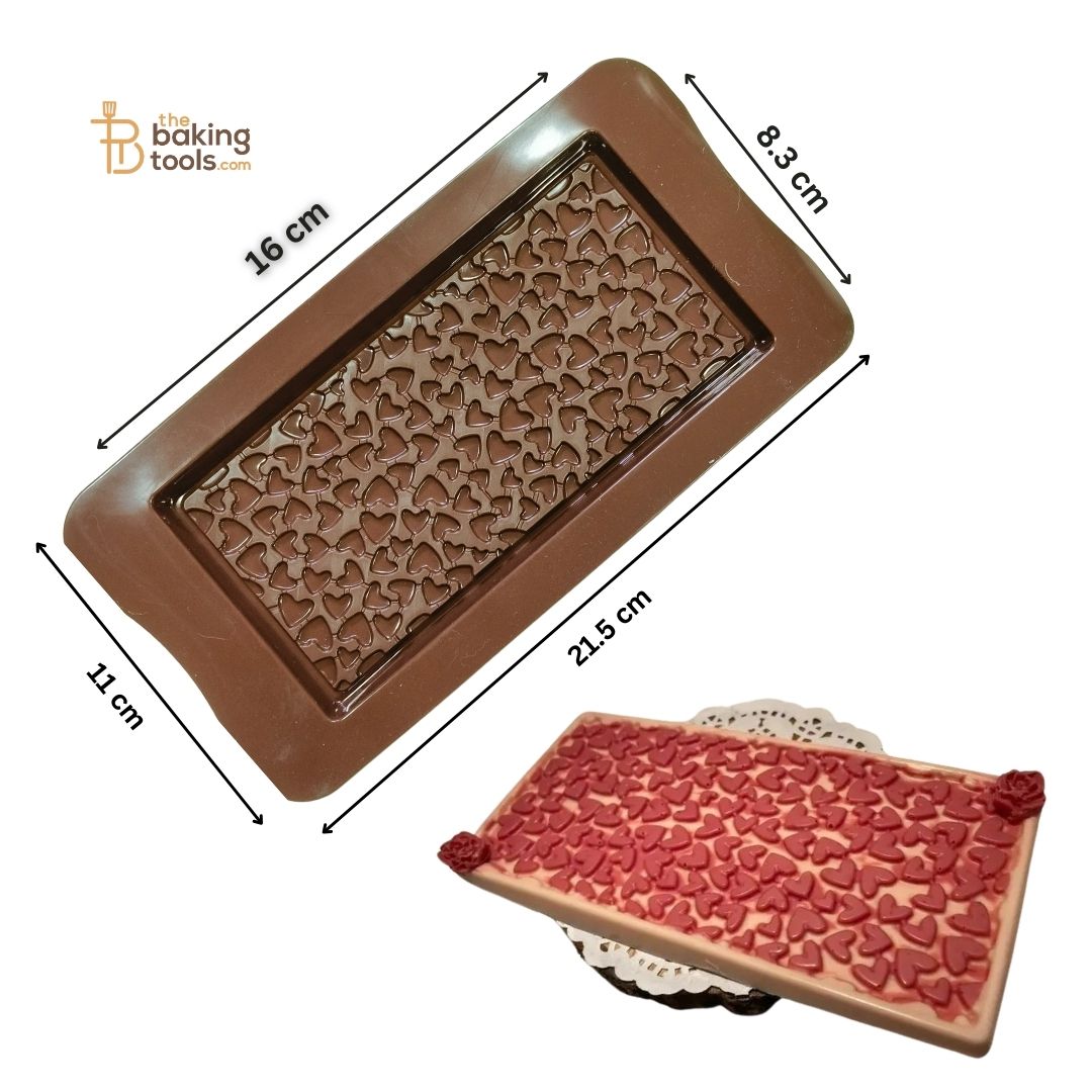 Heart Design Chocolate Bar Silicone Mould