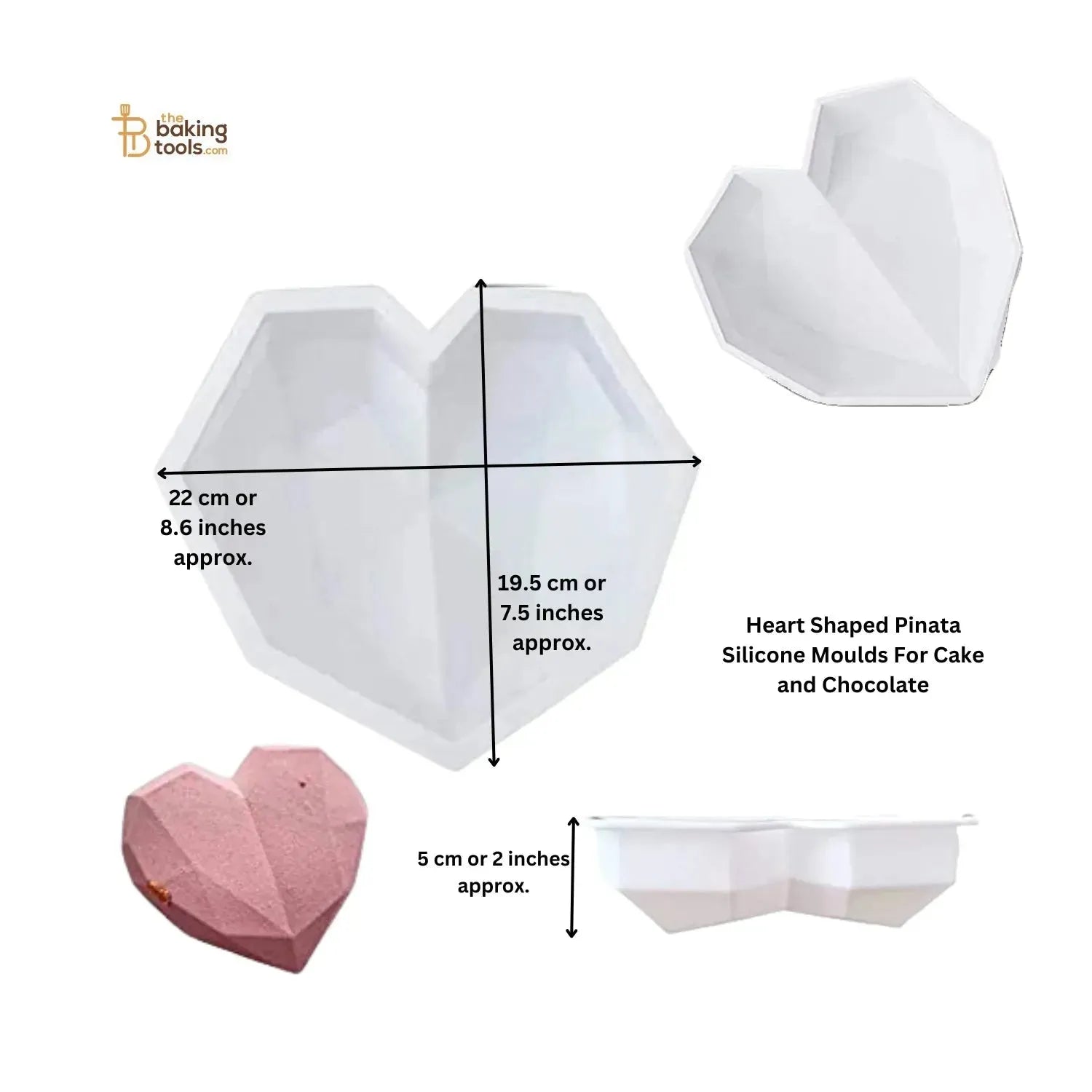 Heart Shaped Pinata Silicone Moulds For Cake and Chocolate - thebakingtools.com