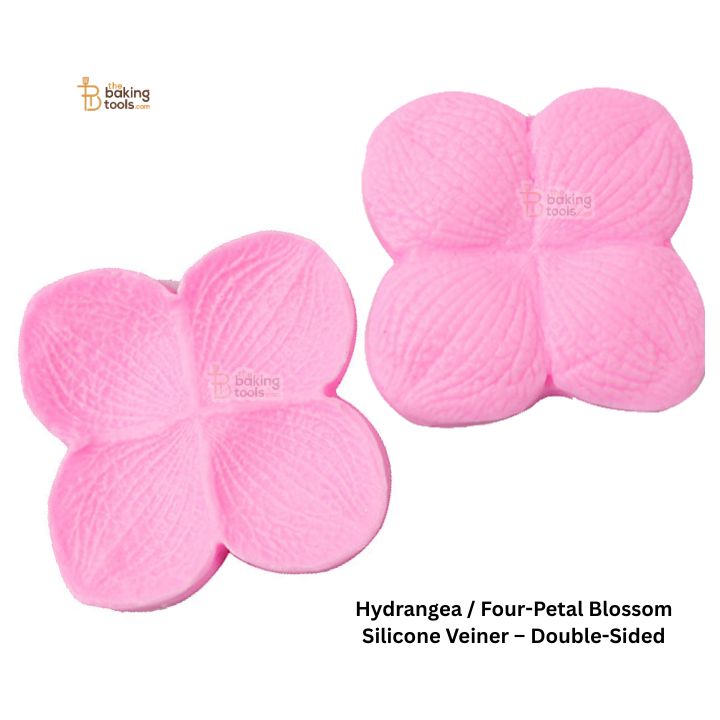 Hydrangea / Four-Petal Blossom Silicone Veiner – Double-Sided | #809