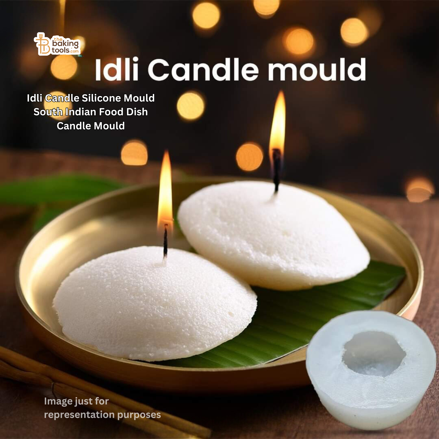 Idli Candle Silicone Mould South Indian Food Dish Candle Mould _ the baking tools (its just an image representaion)