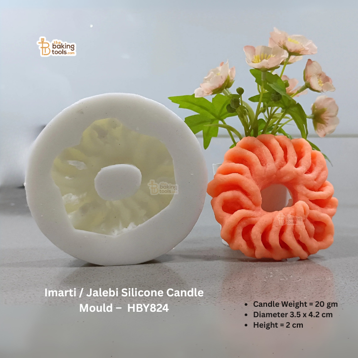 Imarti / Jalebi Silicone Candle Mould | Indian Sweet Diwali Candle Mould –  HBY824