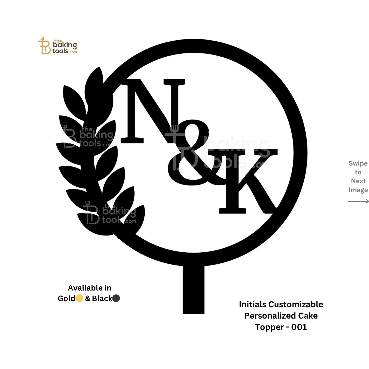 Initials Customizable Personalized Cake Topper - 001 - (NO COD) - thebakingtools.com