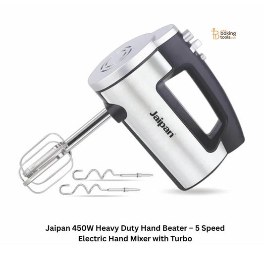 Jaipan 450W Heavy Duty Hand Beater – 5 Speed Electric Hand Mixer with Turbo