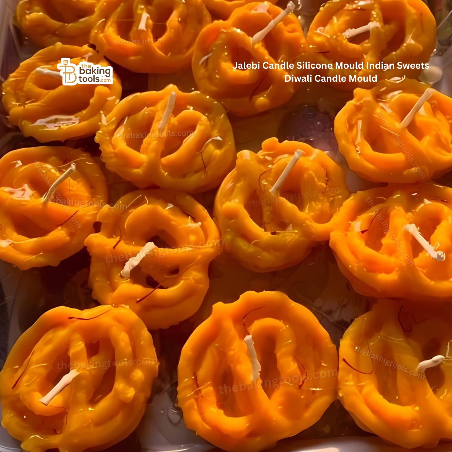 Jalebi Candle Silicone Mould Indian Sweets Diwali Candle Mould  _ the baking tools (its just an image representaion)