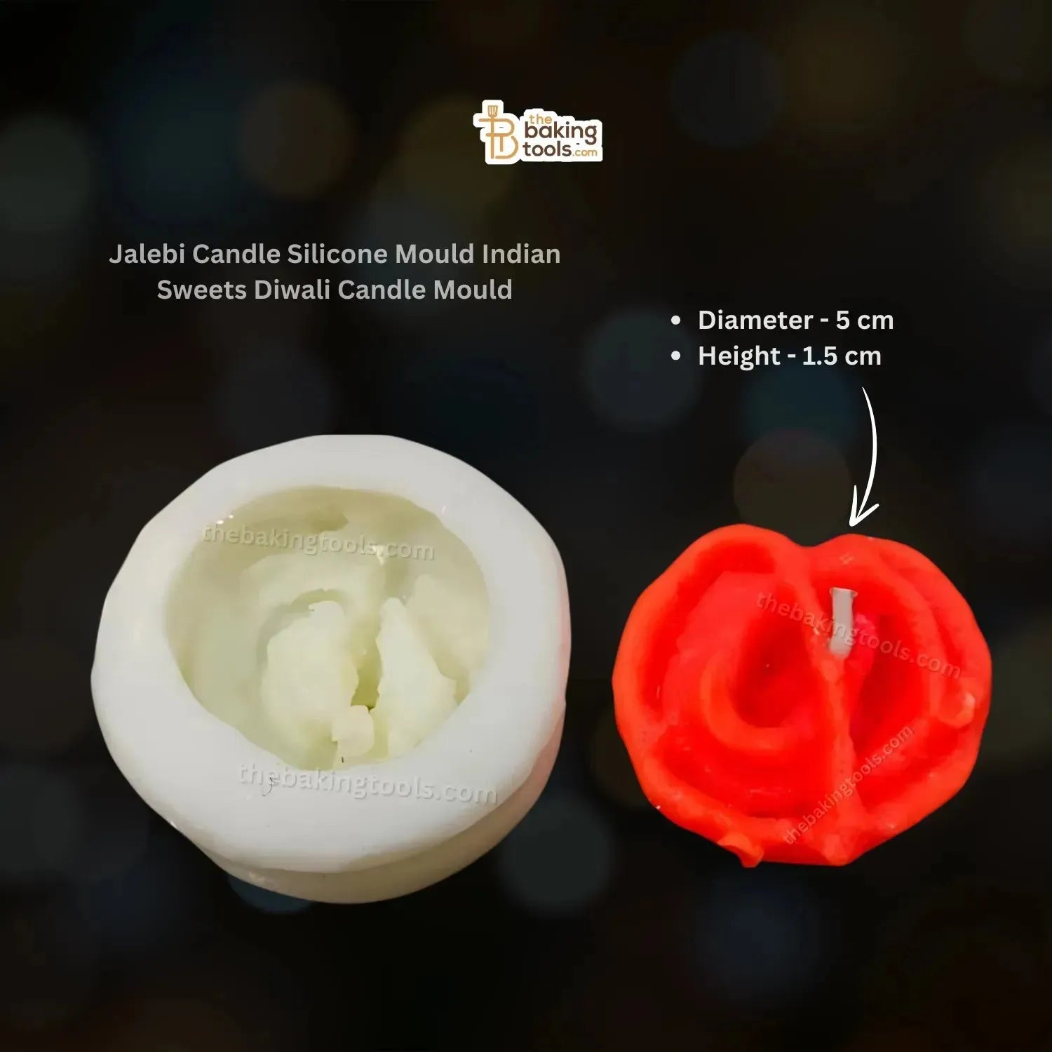 Jalebi Candle Silicone Mould Indian Sweets Diwali Candle Mould HBY876 - thebakingtools.com