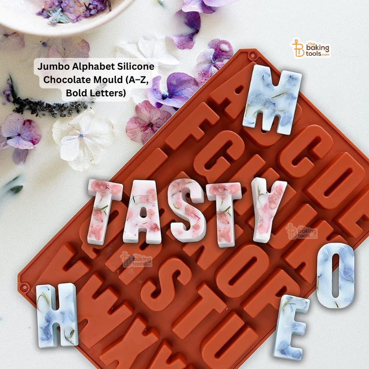 Jumbo Alphabet Silicone Chocolate Mould (A–Z, Bold Letters)
