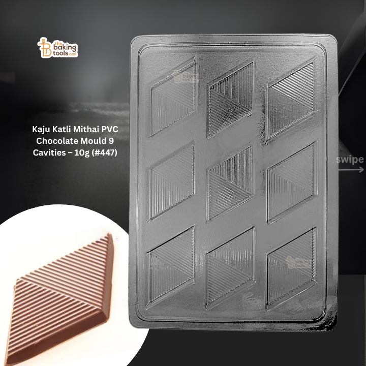 Kaju Katli Mithai PVC Chocolate Mould 9 Cavities – 10g (#447)