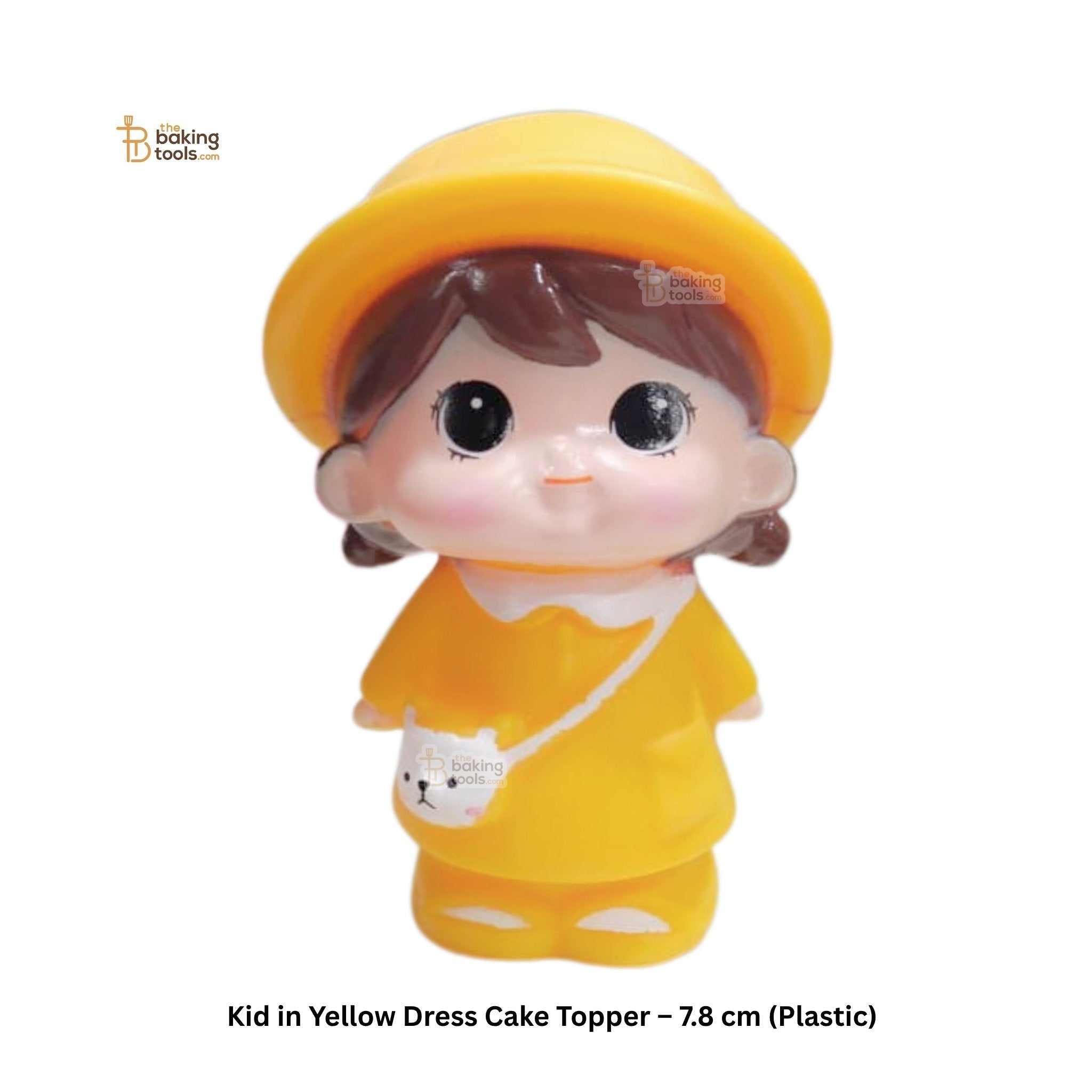 Kid in Yellow Dress Cake Topper – 7.8 cm (Plastic)