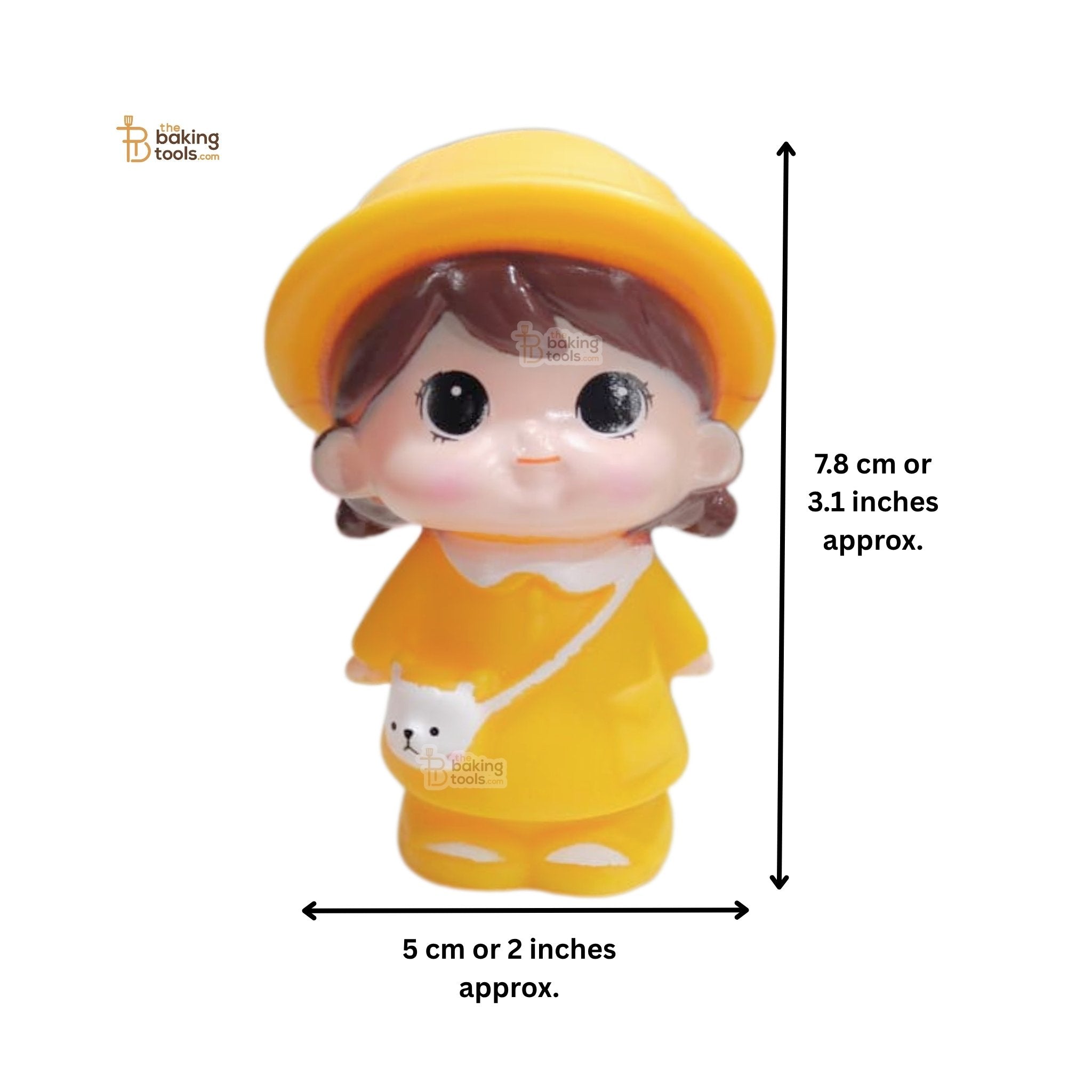 Kid in Yellow Dress Cake Topper – 7.8 cm (Plastic)