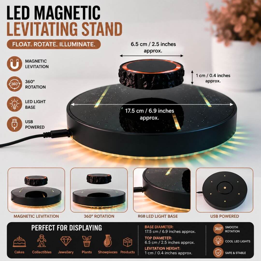 LED Magnetic Levitating Display Stand