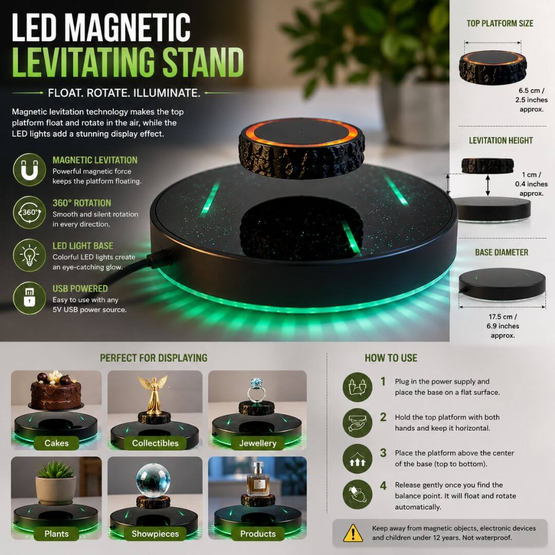 LED Magnetic Levitating Display Stand